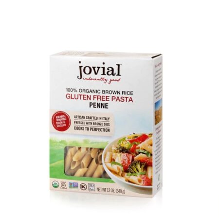 Jovial Organic Brown Rice Pasta Penne Rigate Gluten Free -- 12 oz