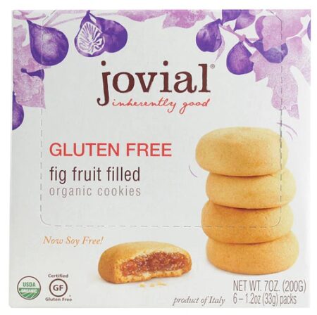 Jovial Organic Fruit Filled Cookies Gluten Free Fig -- 7 oz