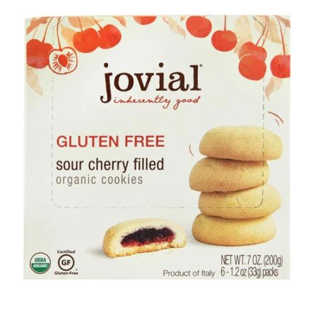 Jovial Organic Fruit Filled Cookies Gluten Free Sour Cherry -- 7 oz