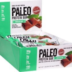 Barra de Proteína Paleo Grass Fed Beef Chocolate Menta Julian Bakery - Caixa 12 Unidades (Aprox. 70g cada)