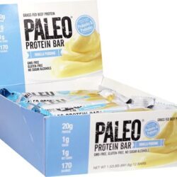Barra de Proteína de Carne de Boi Alimentada a Pasto Julian Bakery Paleo® Sabor Baunilha - Caixa com 12 Barras (aprox. 570g)