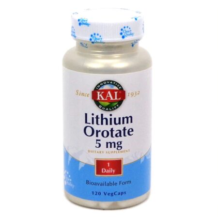 KAL Lithium Orotate Dietary Supplement -- 5 mg - 120 VegCaps