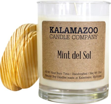 Kalamazoo Mint Del Sol Jar Candle -- 10 oz