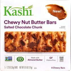 Barras de Aveia Kashi Chewy Nut Butter Sem Glúten Chocolate Salgado 5 Unidades (Aprox. 180g)