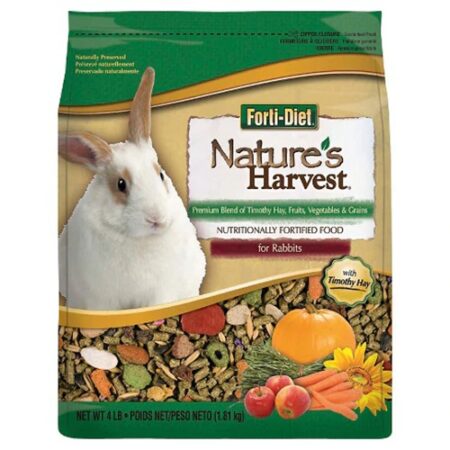 Kaytee Forti-Diet Natures Harvest Nutritionally Fortified Food For Rabbits -- 4 lb