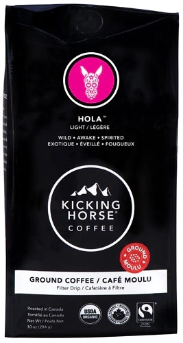 Café Moído Orgânico Kicking Horse Coffee Light Hola - 284g - Sabor Suave e Aroma Envolvente