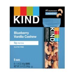 Kind Fruit and Nut Bar Amora Baunilha e Castanha de Caju - Caixa com 6 Barras (Aprox. 204g)