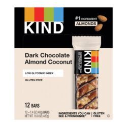 Kind Fruit & Nut Bars Dark Chocolate Almond Coconut - Caixa com 12 Barras (Aprox. 500g)