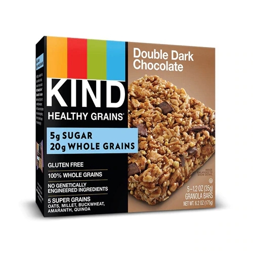 Kind Healthy Grains Barras de Granola Chocolate Amargo 30 Barras (35g cada) 1.05kg - Melhor Preço Online