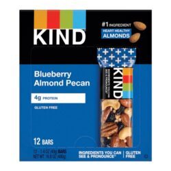 Kind Plus Bars Blueberry Pecan - Caixa com 12 Barras Energéticas