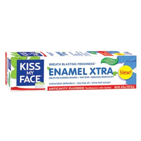 Kiss My Face Enamel Xtra Cool Mint Gel with Fluoride -- 4.5 oz