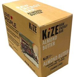 Kize Barra de Energia Crua Amêndoa e Manteiga 11g Proteína Sem Glúten - Caixa com 10 Barras (aprox. 450g)