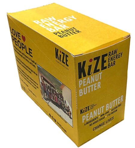 Kize Raw Energy Bar 11G Protein Gluten Free Peanut Butter -- 10 Bars