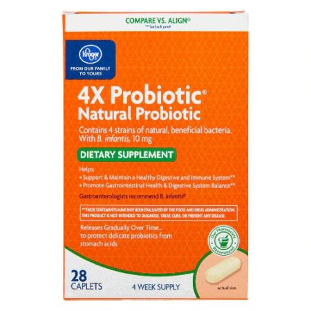 Kroger® 4x Probiotic® Natural Probiotic -- 28 Caplets