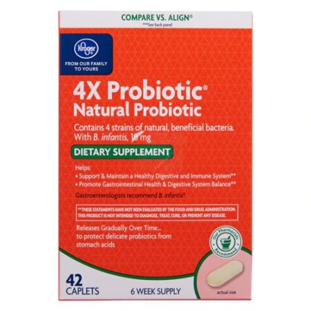 Kroger 4X Probiotic® Natural Probiotic -- 42 Caplets