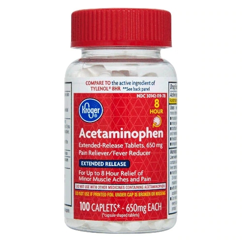 Kroger® Acetaminofeno 650 mg - 100 Caplets: Alívio Rápido e Eficaz da Dor