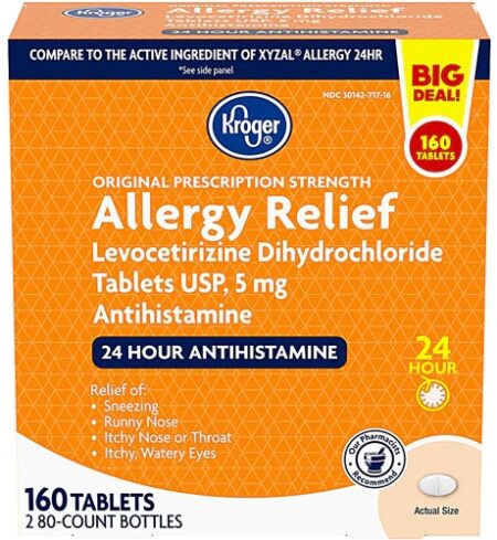 Kroger® Allergy Relief 24 Hour -- 160 Tablets