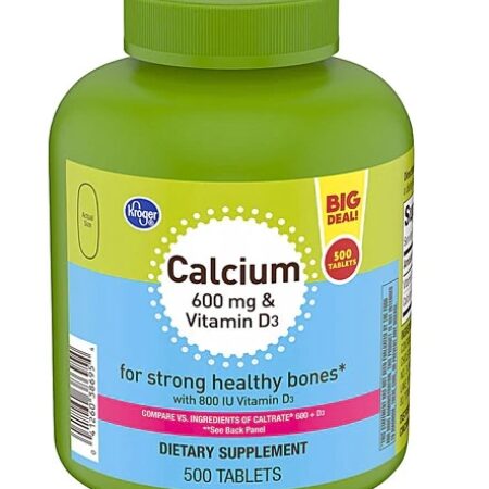 Kroger® Cálcio 600mg & Vitamina D3 – 500 Comprimidos: Saúde Óssea Essencial — foto 1