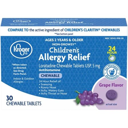 Kroger® Children's Allergy Relief Loratadine Chewables Grape -- 30 Chewable Tablets