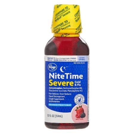 Kroger NiteTime Severe Cold & Flu Berry Flavor -- 12 fl oz