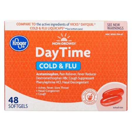 Kroger Non-Drowsy DayTime Cold & Flu -- 48 Softgels