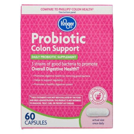 Kroger Probiotic Colon Support -- 60 Capsules