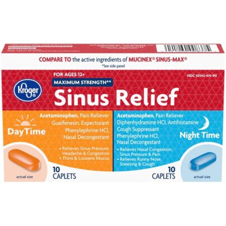 Kroger® Sinus Relief Maximum Strength Day and Night -- 20 Caplets