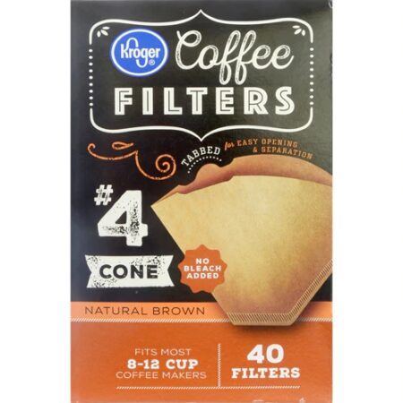 Kroger® Unbleached Cone Coffee Filters No.4 -- 40 Filters