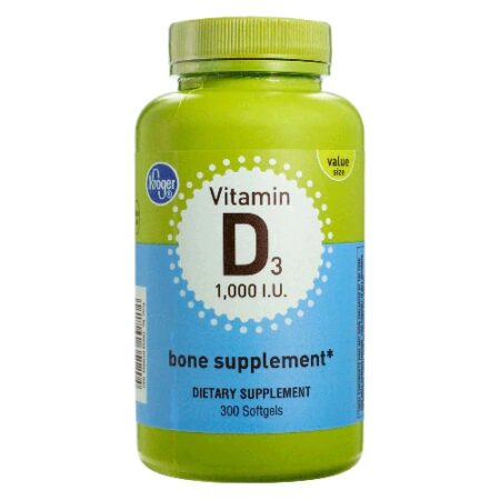 Kroger Vitamin D3 -- 1000 IU - 300 Softgels