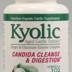 Kyolic Aged Garlic Extract™ Candida Cleanse 102 - 100 Comprimidos Vegetarianos para Saúde Intestinal