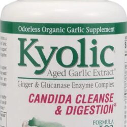 Kyolic Extrato de Alho Envelhecido Candida Cleanse e Digestão - 100 Cápsulas Vegetarianas