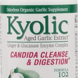 Kyolic Aged Garlic Extract™ Candida Cleanse e Digestão - 200 Cápsulas Vegetarianas | Saúde Intestinal
