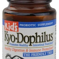 Kyolic Kid's Kyo-Dophilus® Probiótico Mastigável Sabor Baunilha – 60 Comprimidos (1 Bilhão de Células)