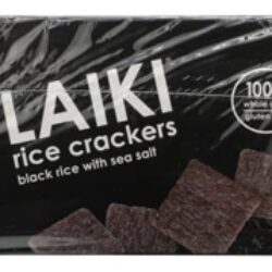 Biscoito de Arroz Negro Laiki com Sal Marinho - 21g por Unidade | Pacote com 6