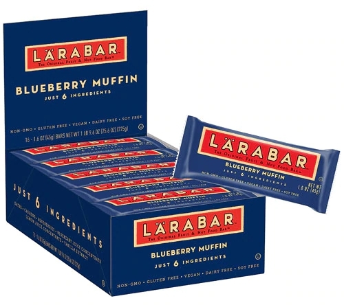Larabar Barra de Frutas e Nozes Muffin de Blueberry Sem Glúten - 442g (16 Barras)