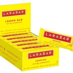 Larabar Barra de Fruta e Amêndoa Sem Glúten Sabor Limão - Caixa com 16 Barras (Aprox. 768g)