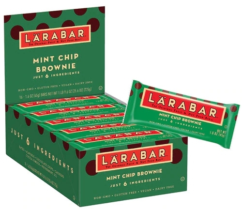 Larabar Barra de Frutas e Nozes Sem Glúten Sabor Menta com Chocolate Amargo - 16 Barras (Aprox. 816g)