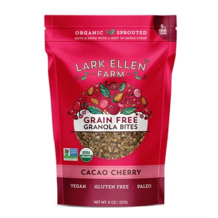 Lark Ellen Farm Organic Grain Free Granola Bites Gluten Free Cacao Cherry -- 8 oz