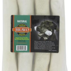 Petiscos Naturais Lennox Bravo Rawhide Express Cachos de Couro Cru para Cães - 4 Unidades