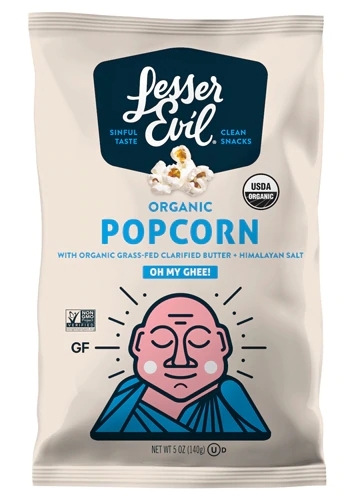 Pipoca Orgânica Buddha Bowl Oh My Ghee Sem Glúten - LesserEvil 142g