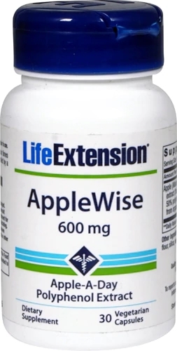 Life Extension AppleWise 600mg: 30 Cápsulas Vegetarianas de Extrato de Maçã Orgânica