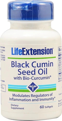 Life Extension Óleo de Semente de Cominho Negro com Bio-Curcumin® - 60 Cápsulas Gelatinosas | Saúde Imunológica e Bem-Estar