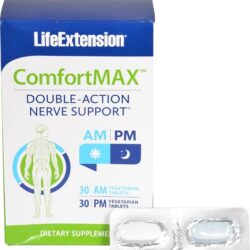 Life Extension ComfortMAX™ AM PM - 60 Comprimidos Vegetarianos para Conforto Diário e Noturno
