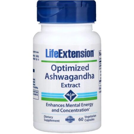 Life Extension Optimized Ashwagandha Extract -- 60 Vegetarian Capsules