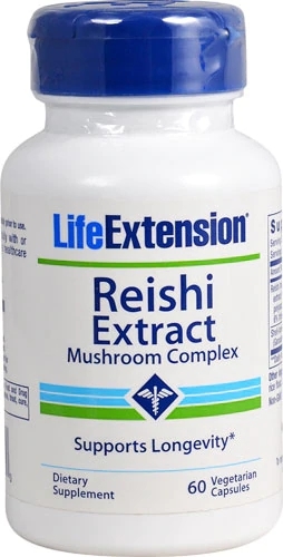 Life Extension Reishi Mushroom Complex 60 Cápsulas Vegetarianas - Potência Natural para o Bem-Estar