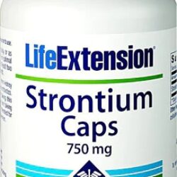 Life Extension Estrôncio Citrato 750mg - 90 Cápsulas Vegetarianas | Saúde Óssea