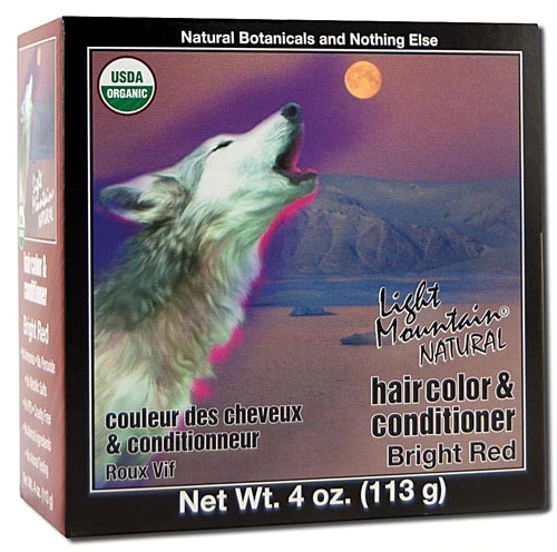 Tinta Natural para Cabelo e Condicionador Light Mountain - Vermelho Vibrante 118ml