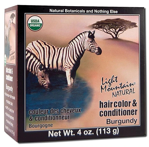 Tintura Natural e Condicionador Light Mountain Burgundy - 118ml (4 fl oz) Cabelo Saudável