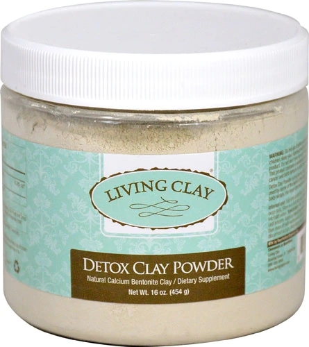 Living Clay Detox Pó de Argila Bentonita de Cálcio - 454g: Desintoxicação Profunda para o Bem-Estar