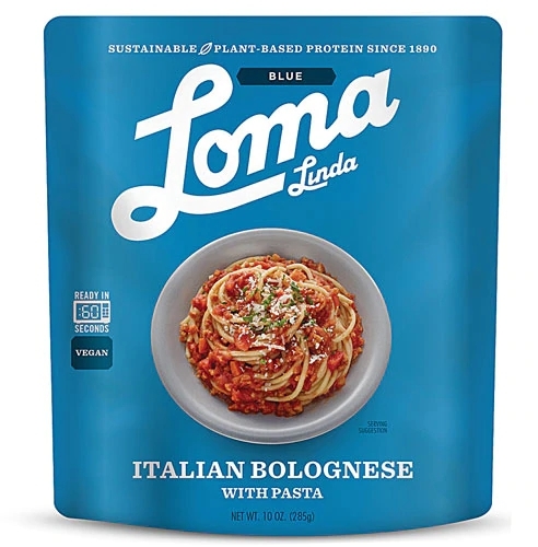 Massa Italiana com Molho Bolognese Loma Linda Blue - 283g: Sabor Autêntico e Nutrição Equilibrada